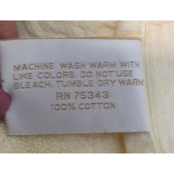 Wellesley Manor Damask Cotton Towel Set 2 Large Hand 1 Washcloth Butter Yellow - Picture 10 of 10